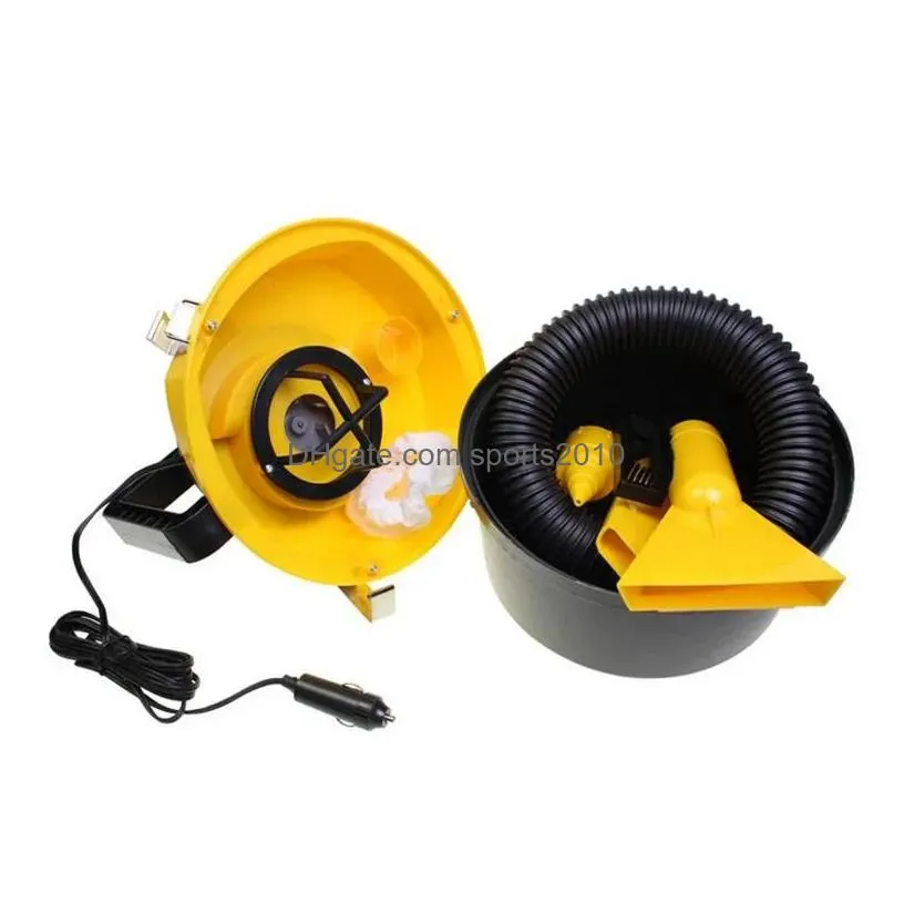 Car Vacuum Cleaner Dvr Portable 12V Wet Dry Vac Inflator Turbo Hand Held Fits For Or Shop Accessories1 Drop Delivery Mobiles Automobil Dhrvw