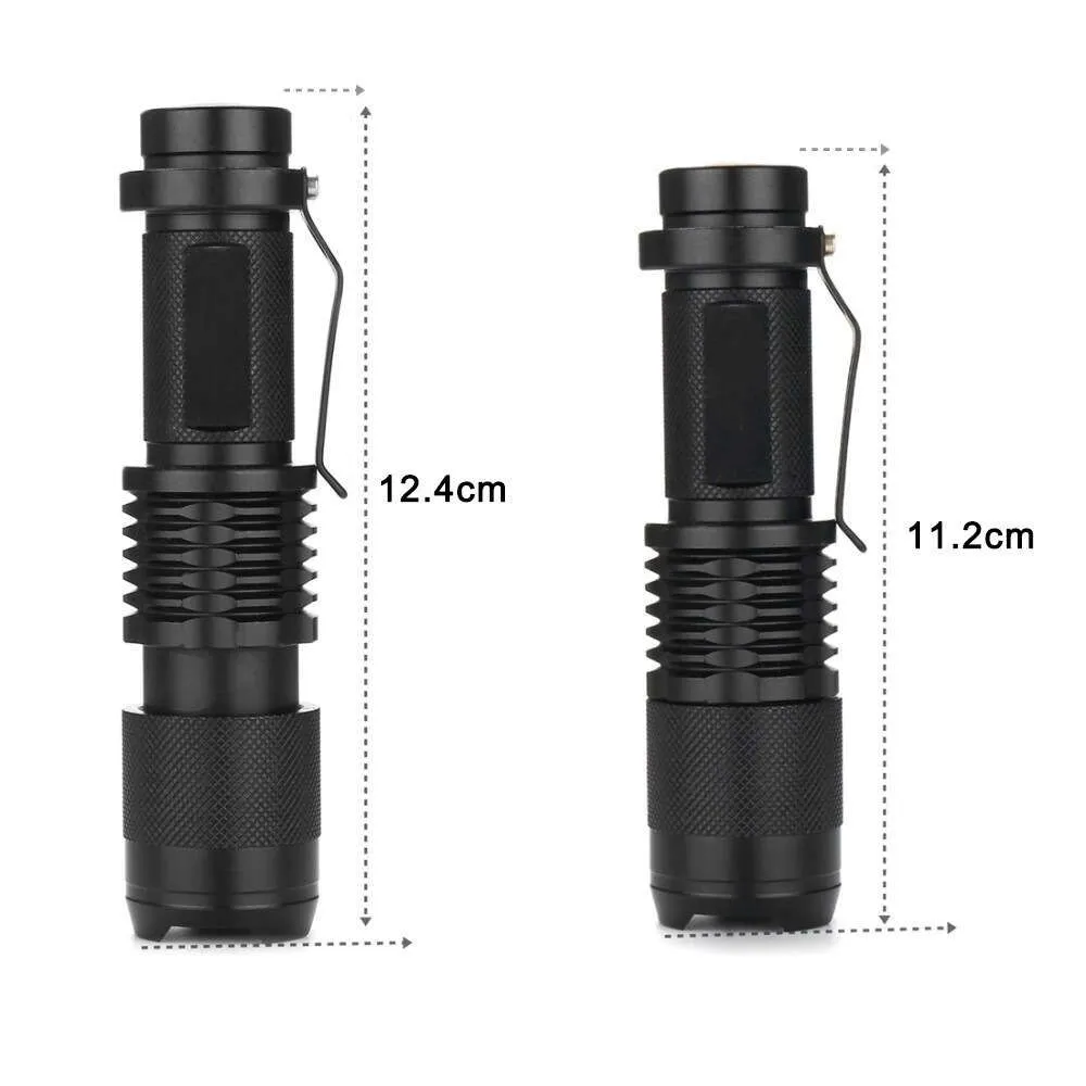 T6 LED Mini Strong Light Sk98 Telescopic Zoom Outdoor Lighting Flashlight 556876