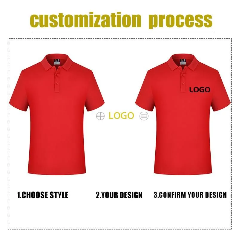 Men`s Polos Summer Men`s Shirts High-quality Custom Logo Solid Color Short Sleeve Lapel Top Professional Team Design Golf PrintMen`s