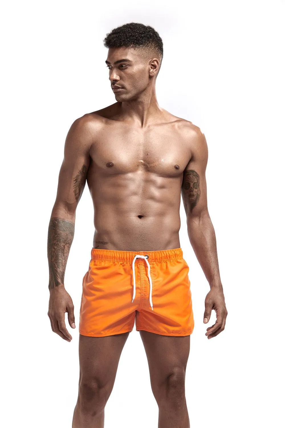 Men`s Shorts Home Beach Sports Slippery Slim Three-quarter Pants Casual Fitness Bodybuilding Jogging Man