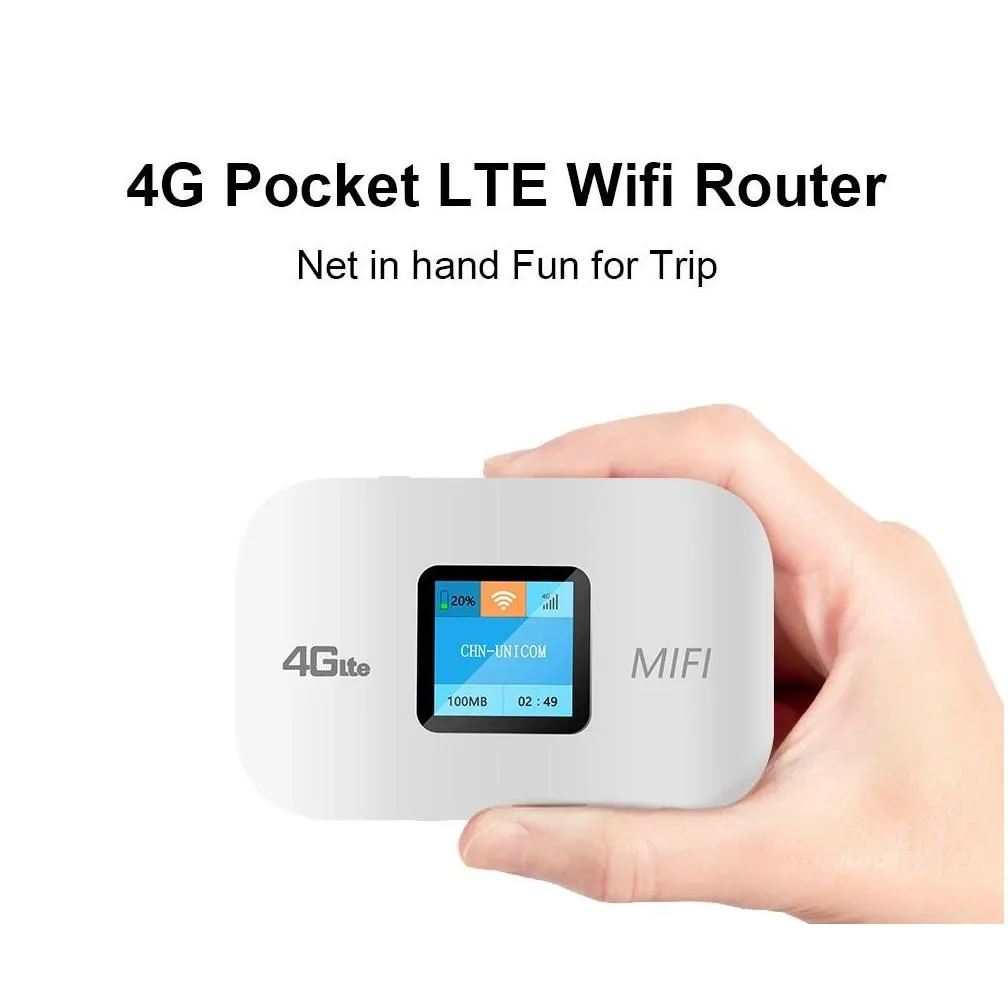 Benton Wifi Router 4G Lte Wireless Portable Unlock Modem Mini Outdoor spot 150mbps Pocket Mifi Sim Card Slot Repeater 3000mah 240326