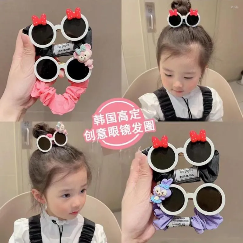Hair Accessories Children Glasses Hairpin Internet Celebrity For Girls Elastiques Cheveux Gumki Do Wlosow Haargummi Cute Kinder