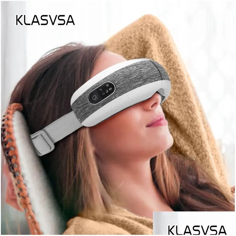 Eye Massager KLASVSA Intelligent Eye Massager Air Compression Heat Massage used to remove dark circles in tired eyes massage and relax