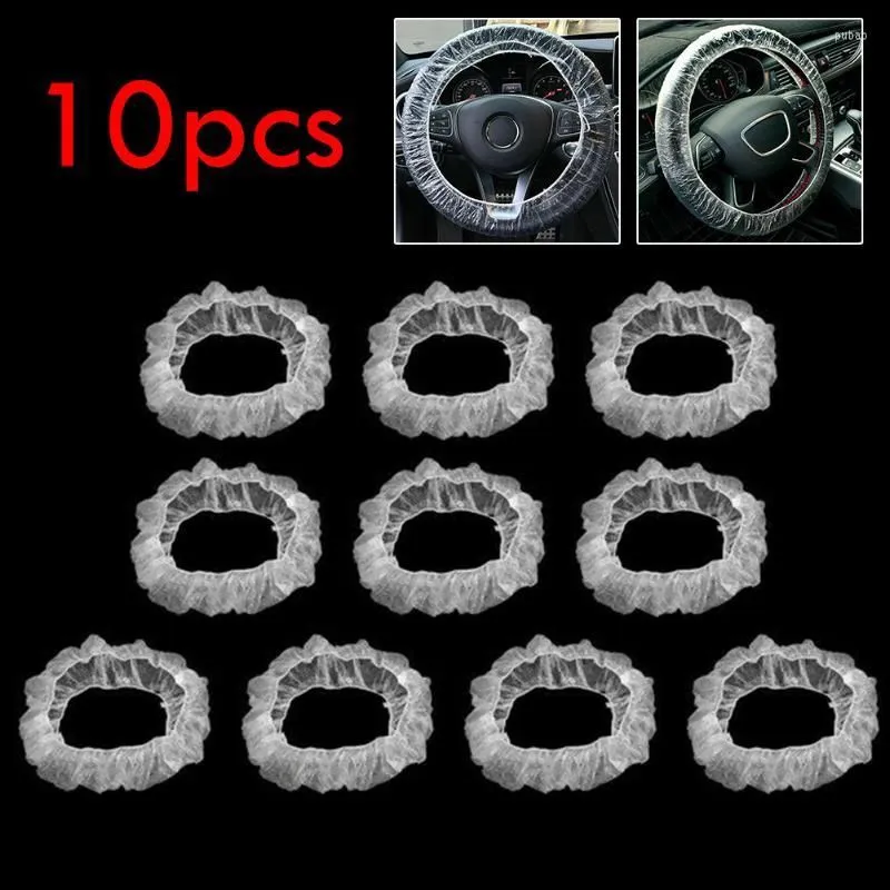 Steering Wheel Covers 10Pcs Durable Car Disposable Clear Universal Case Vehicle Plastic Protector KitSteering