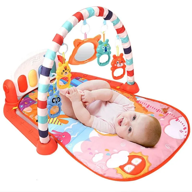 Baby Activity Gym Play Mat born 012 Months Developing Carpet Soft Rattles Musical Toys Rug For Toddler Babies Games 240226