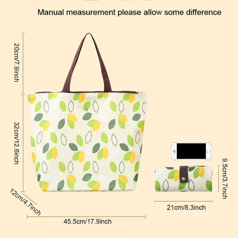 Portable Foldable Oxford Cloth Shopping Bag Waterproof Eco-Friendly Storage Bags Pouch Reusable Lightweight Shoulder Tote Bags
