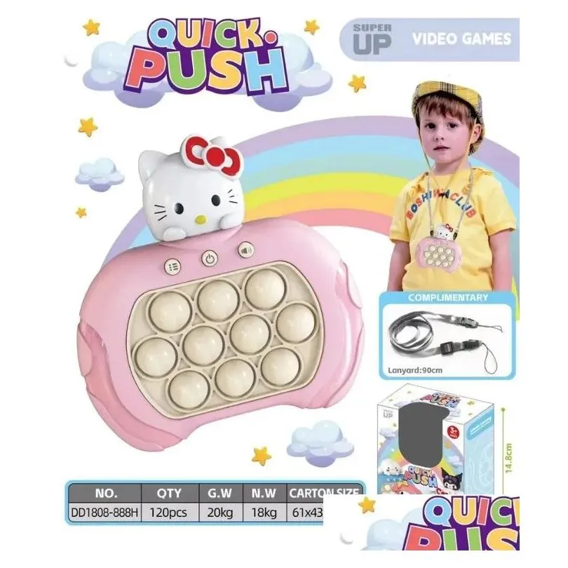 Push Game Machine  Electronic Pushit Pro Super Bubble  Game Light Push Up Antistress Fidget Toys for Kids Adult Christmas Gift