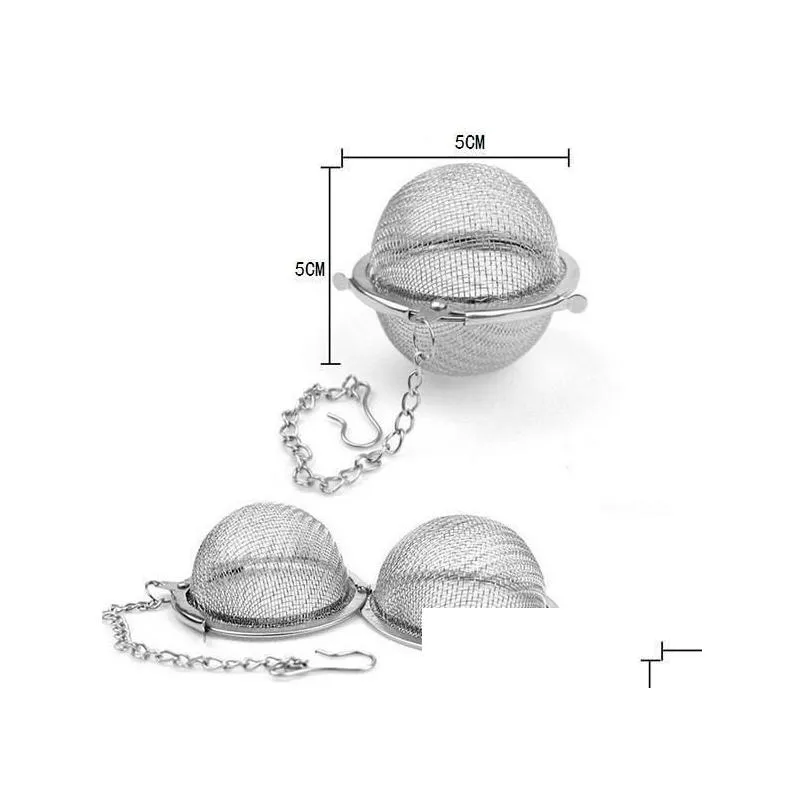 UPS New Stainless Steel Sphere Locking Spice Tea Ball Coffee & Tools Strainer Mesh Infuser strainer Filter infusor