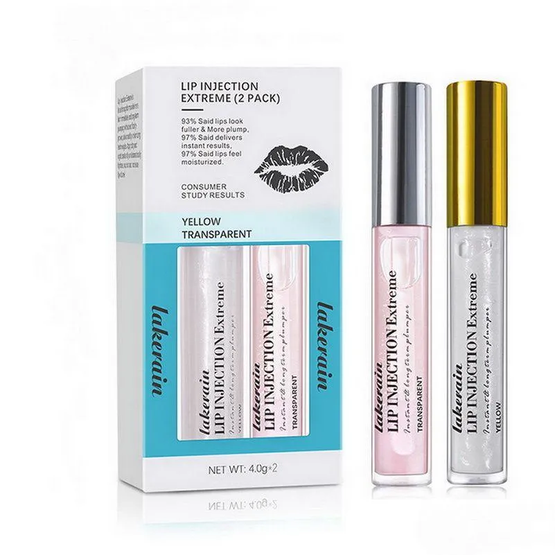 Lakerain lip plump gloss Makeup Essence Lips Kit Natural Moisturizer Nutritious Hydrating Glossy Beauty Lipgloss Set