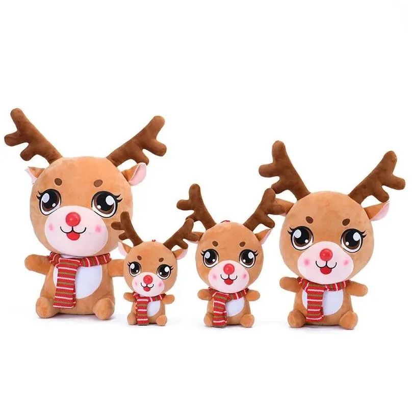 2024 Hot Sale Wholesale Christmas sitting elk, large Christmas gift plush toy doll, children`s