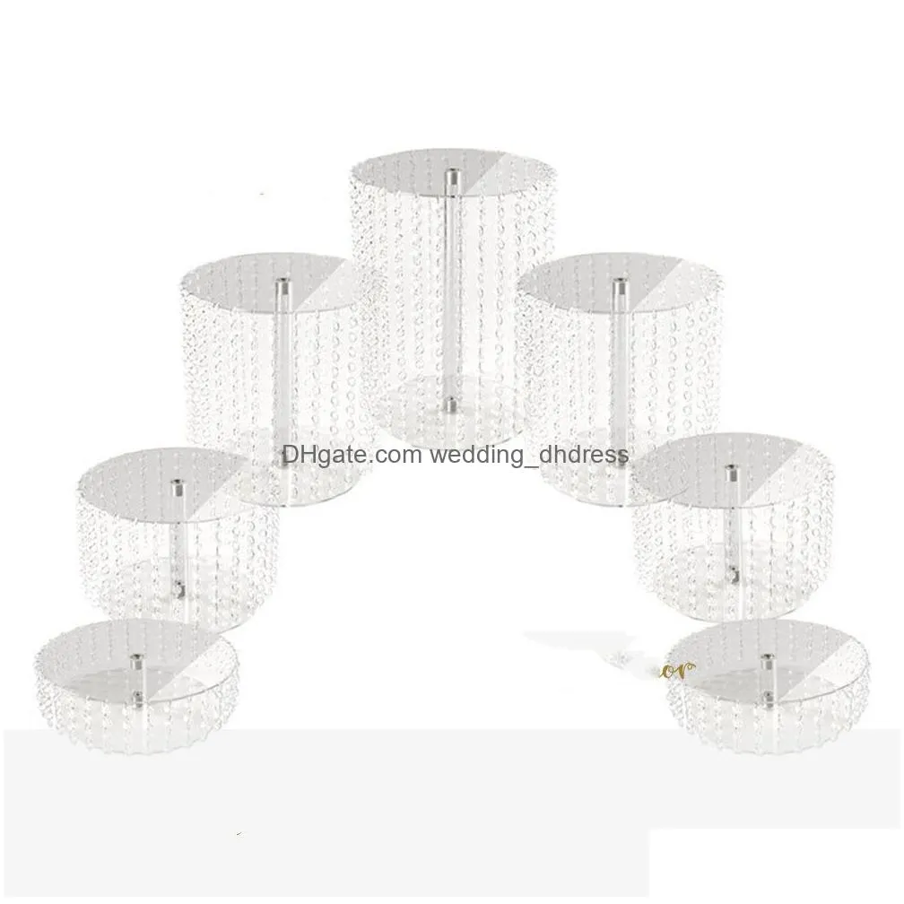 wedding decorations centerpiece cake stands birthday display dessert rack round crystal cupcake stand party table center decoration