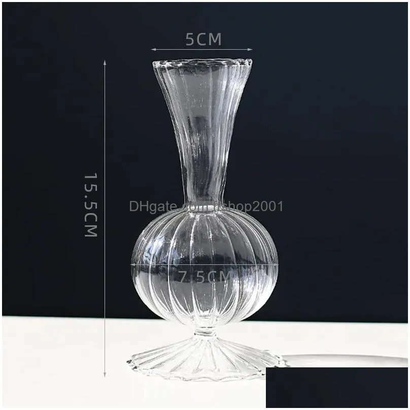 vases glass bubble vase art colorful transparent small bottle creative decorative ornaments candlestick decoration home