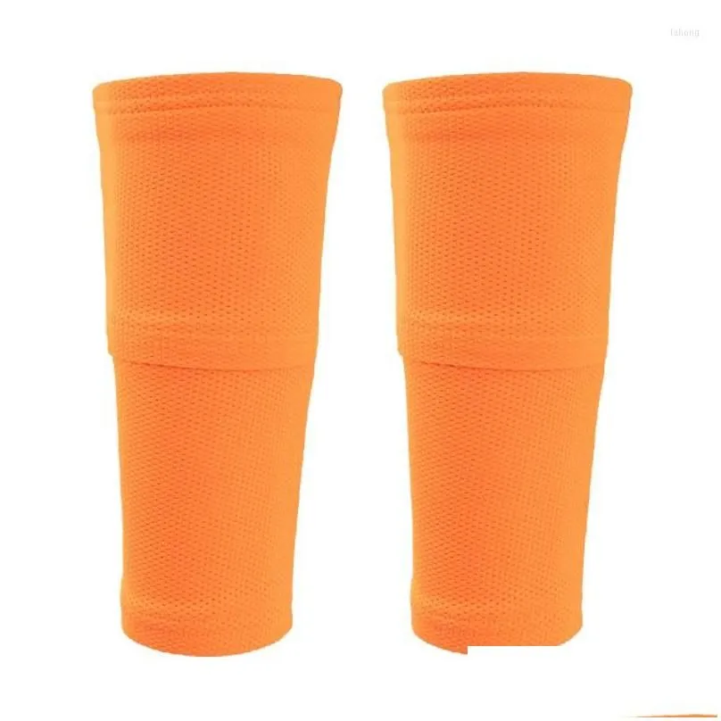 Elbow & Knee Pads Knee Pads 1 Kits Football Shin Guard Adts Kids Socks With Pocket Professional Soccer Leg Er Sleeves Protective Gear