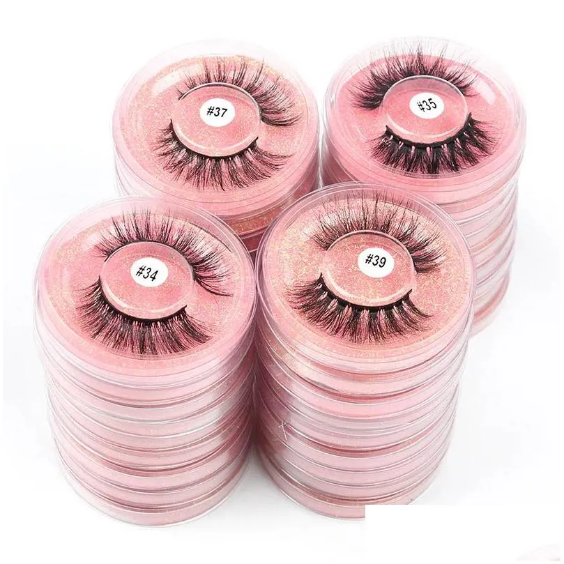 wholesale false eyelashes eye bulk 50/100 PCS natural long fluffy wispy faux 3d mink lash soft thick handmade lashes