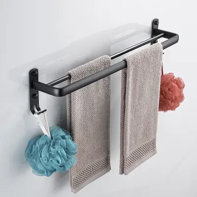 Bath Accessory Set Bathroom Hardware Aluminum Tissue Holder Towel Bar Rack Toilet Brush Corner Shelf Accessories