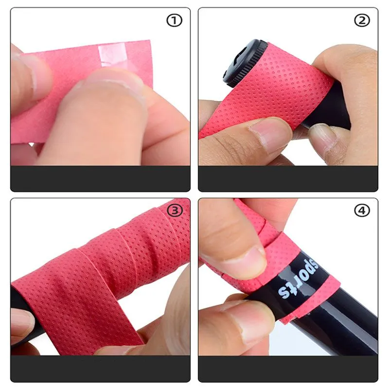 1Pcs Badminton Tennis Racket Handle Wrapping Belt Absorbing Sweat Belt Anti-Slip Tape Fishing Rod Rackets Grip Sports Accessory