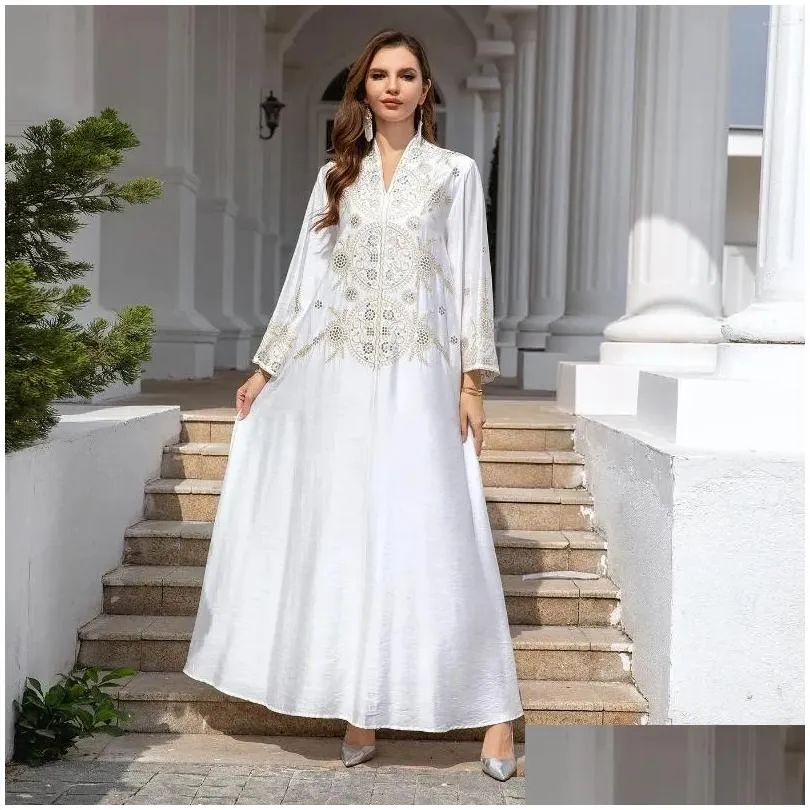Ethnic Clothing Cross-border Muslim Womens Robes Middle East Dubai Abaya Embroidered Evening Dress Foreign Trade