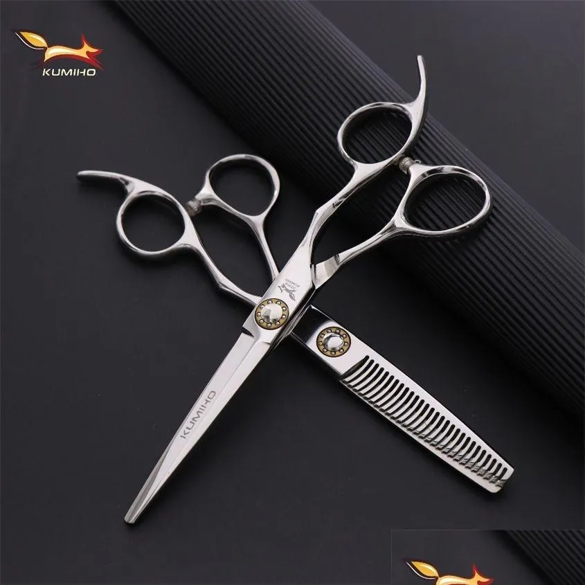 KUMIHO Japanese hair scissors professional dressing with big bearing screw cutting and thinning 220222