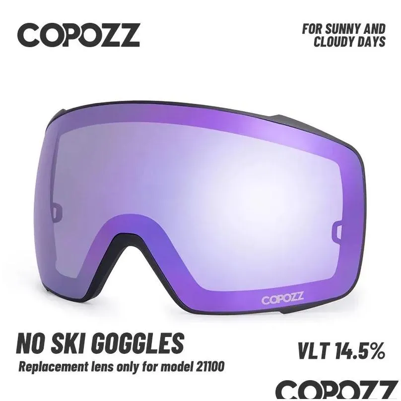 Goggles COPOZZ Nonpolarized Replacement Ski Goggles Lens For Model 21100 Ski Glasses Snow Goggles Eyewear Lenses (Lens Only)