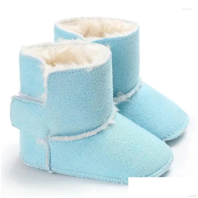 Boots Infant Baby Girls Boys Snow Winter Warm Soft Crib Shoes Anti-slip Prewalk Toddler Born Unisex