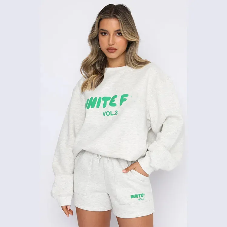Women's Tracksuits Hoodies + Short Pants Letter Printed Sweaters For Wife Mother Young Girl