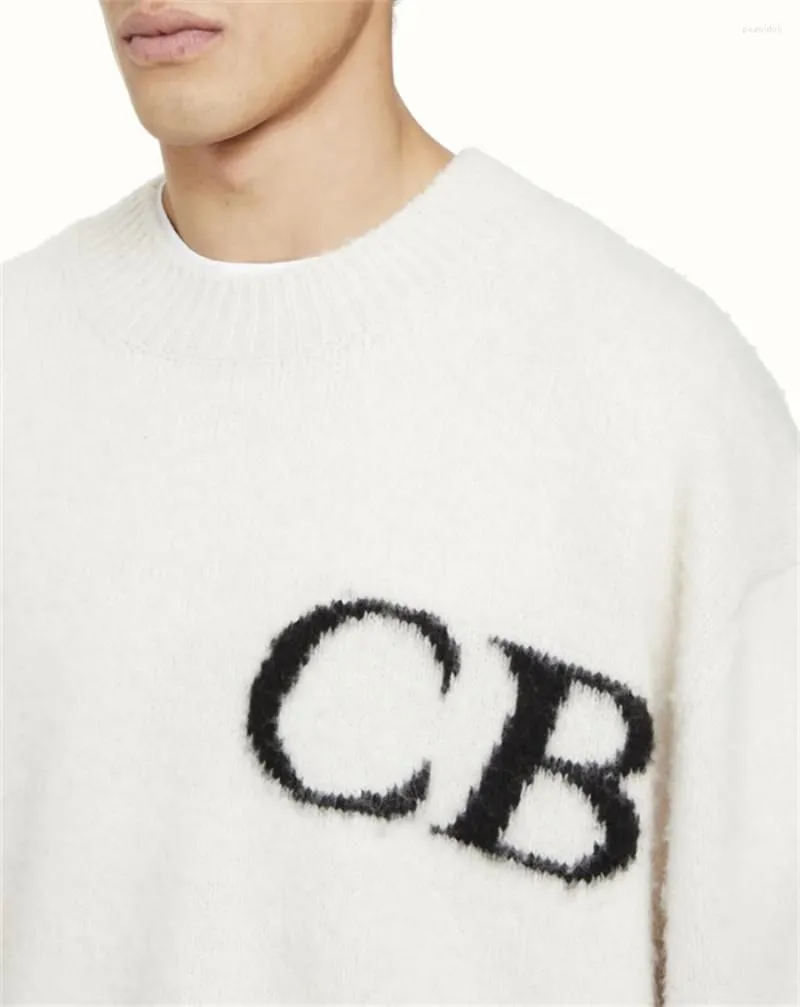 Men`s Sweaters Men Women CB Sweatshirts Loose Sweater Vintage Knit Jacquard Cole