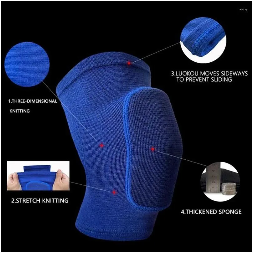 Knee Pads 1 Pair Support Elastic Thickened Sponge Dance Protector Joint Relief Basketball Running Anti-Collision For Adults Kids