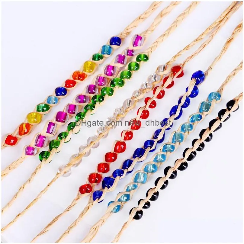 Charm Bracelets New 8 Styles Mix Color Glass Seed Bead Rattan Wrap Vsco Girl Frienship Bracelet Womens Adjustable Jewelry Gifts For D Dhuqb