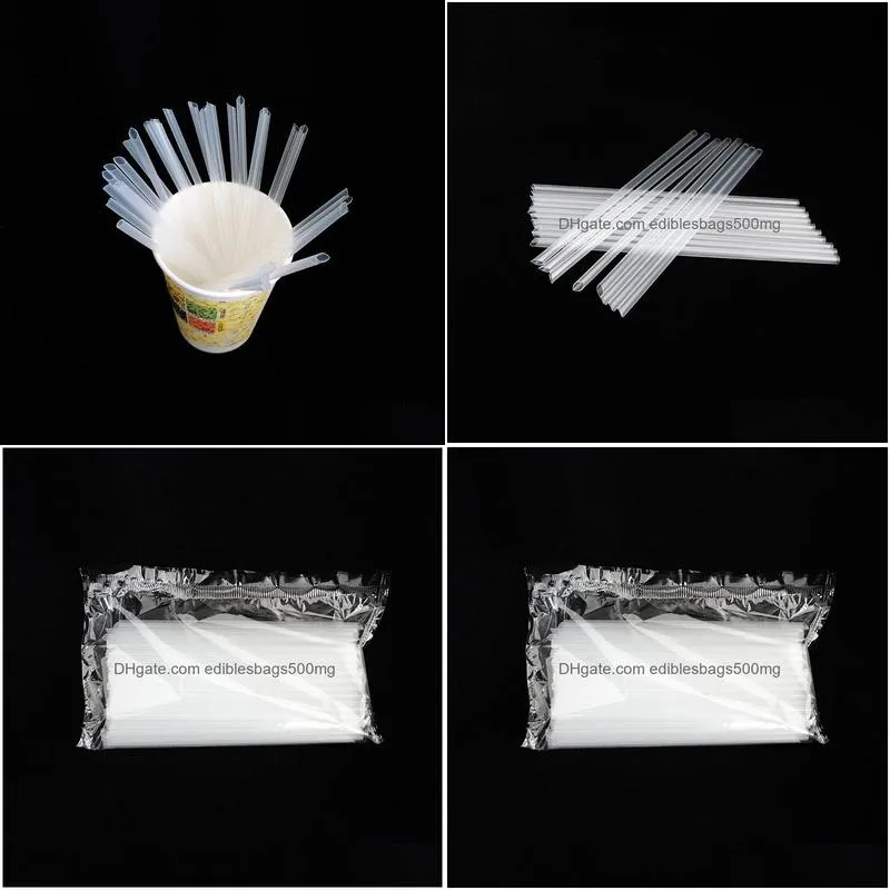 disposable plastic straw white soy milk straw pp material safety and health straight tube milk straw wholesale