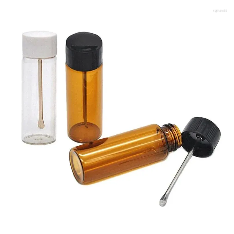 Storage Bottles & Jars Glass Bottle Snuff Snorter Case Sniffer With Metal Spoon Kit Drop Delivery Home Garden Housekeeping Organizatio Dhpbn