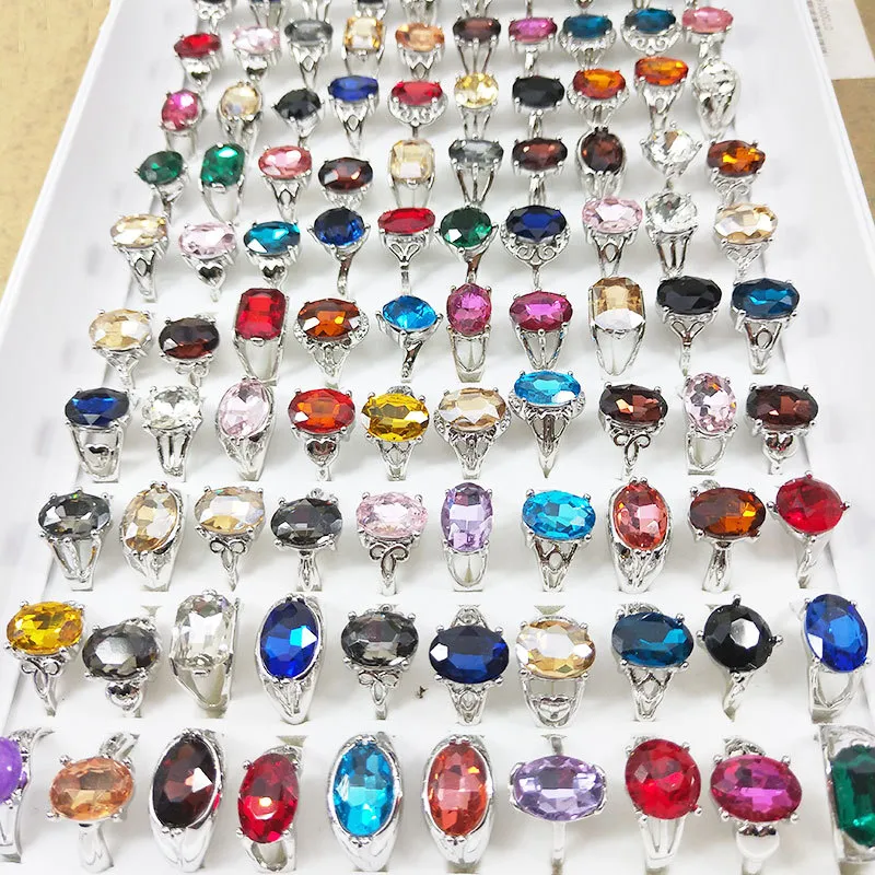 100 pcs/lot hollow out ring band heart snake love finger rings for women mix geometry wedding madam fashion jewelry party charm girl bohemian style gift