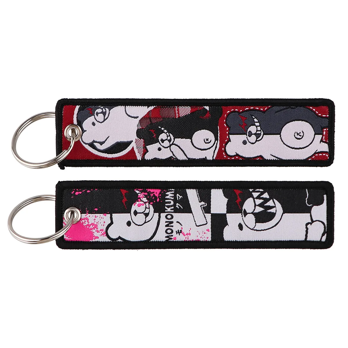 Keychains & Lanyards Various Types Of Cartoon Cool Key Tag Embroidery Fobs For Motorcycles Cars Bag Backpack Keychain Fashion Ring Gi Otmxx