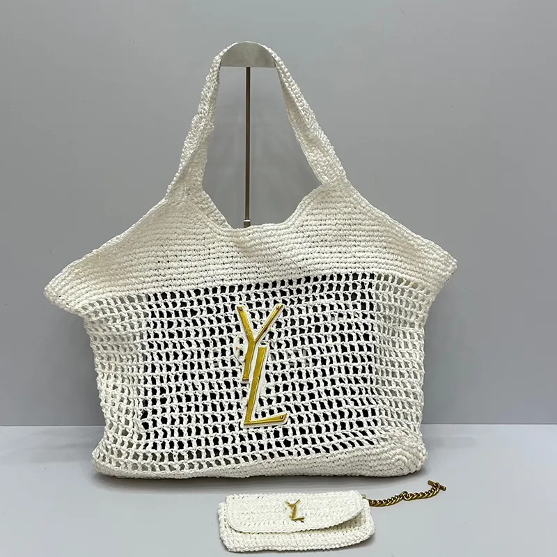 Beach Bag Designer Yslbags Woven Bag Lafiteegrasss Womens Handbags Luxury Purses Designer Woman Handbag Bags Designer Large Capacity Seaside Vacation Bag