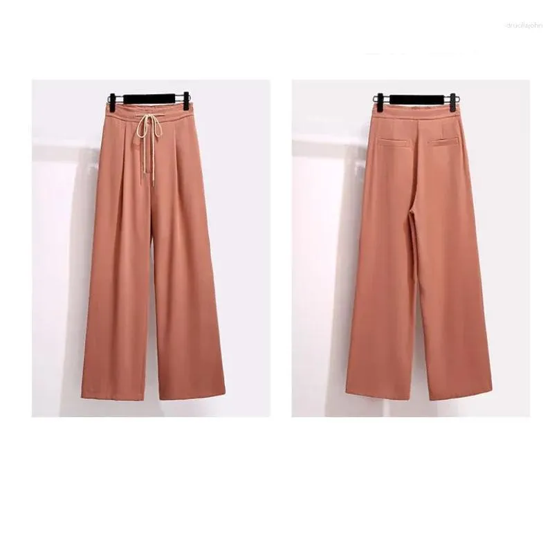Women`s Two Piece Pants Fashionable Temperament Outfits For Spring Autumn Color Matching V-neck Thin Sweater Casual Two-piece Set