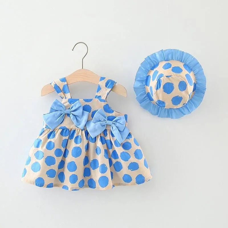 Girl039s Dresses Summer Toddler Baby Girls Clothes Suits Cute Suspenders Dots Bowknot Princess Infant Fashion DressGirl039s1390853