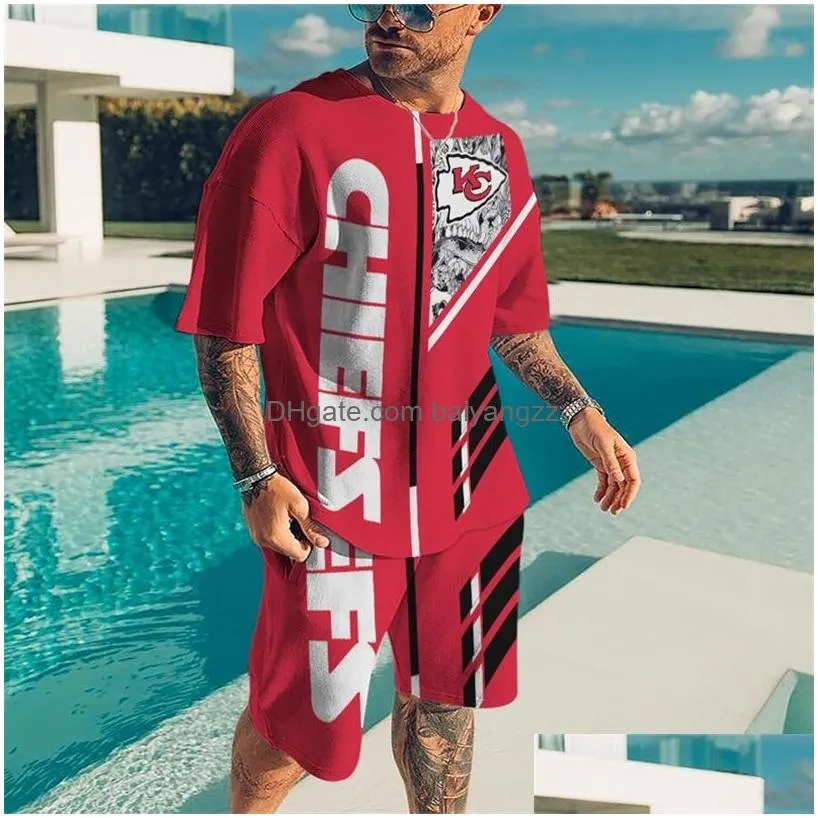 summer men sports suit shirt creative footbal retro clothing square rugby print and shorts set tops 220621