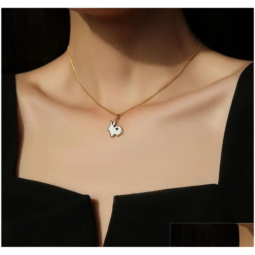 Timeless Wonder Titanium Sweet Enamel Necklace Fashion Kids Jewelry Kpop Designer Emo Ins Gift Goth Cute Prom Egirl 5524 Chokers