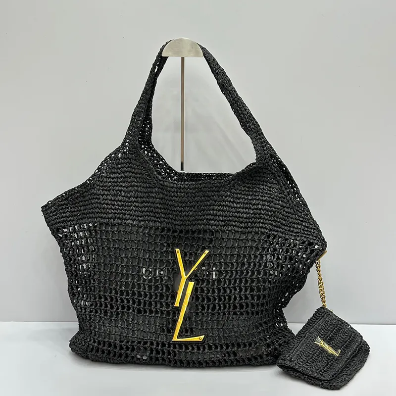 Beach Bag Designer Yslbags Woven Bag Lafiteegrasss Womens Handbags Luxury Purses Designer Woman Handbag Bags Designer Large Capacity Seaside Vacation Bag