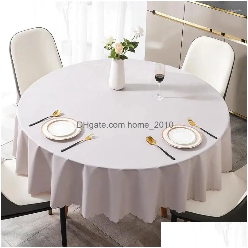 Table Cloth Solid Color Tablecloth Waterproof Oil Resistant Scald And Wash Dining Mat Circar El Restaurant Drop Delivery Home Garden Dhxwy