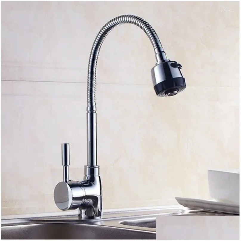 Kitchen Faucets Extendable Gourmet Faucet Home Accessories Sink Bathroom Tap For Washing Household And Cold Water Mixer Removable Dro Dhdz3