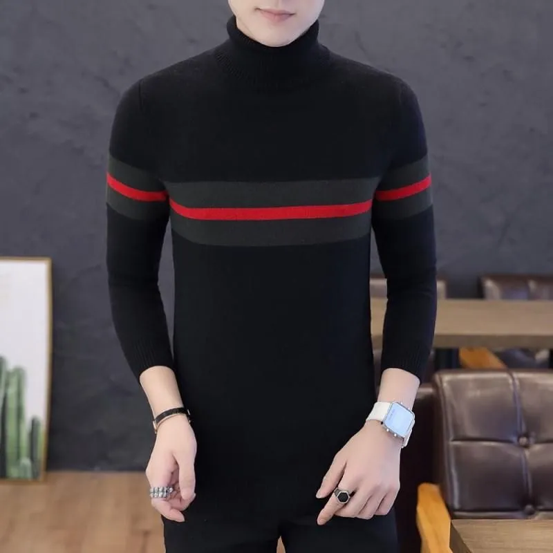 Men`s Sweaters Man Sweater The Of Han Edition Autumn Winter Grows One`s Body Money Jumper High Collar