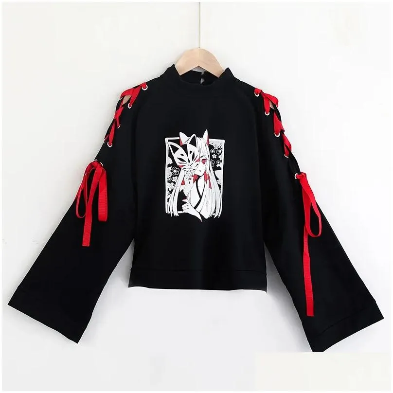 Ethnic Clothing Black Asian Streetwear Two Piece Set Casual Flare Sleeve Embroidery Tops Skirt Belt Mini Lady Chinese Style 2 11390