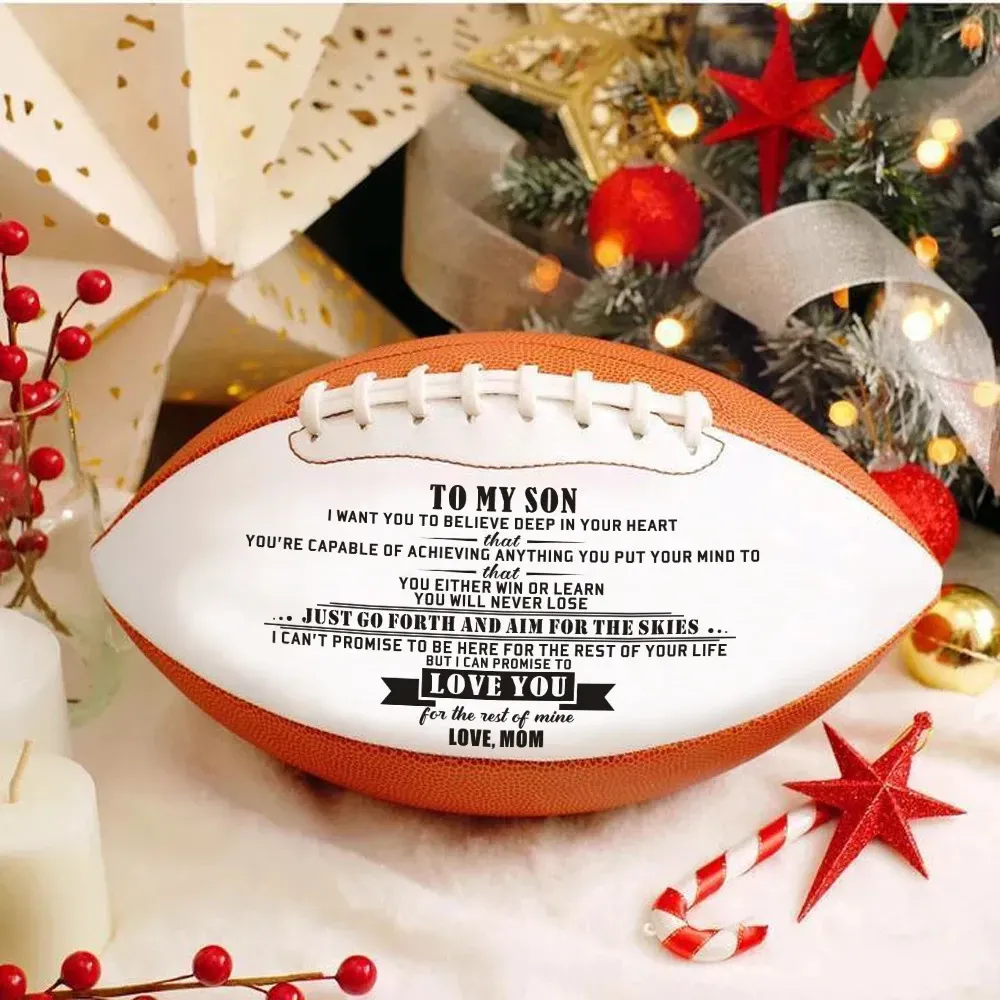 Gifts For Your Beloved Son Mom To My Son Gifts Mans Sport Rugby American Football Ball Standard Game Training ball 240325