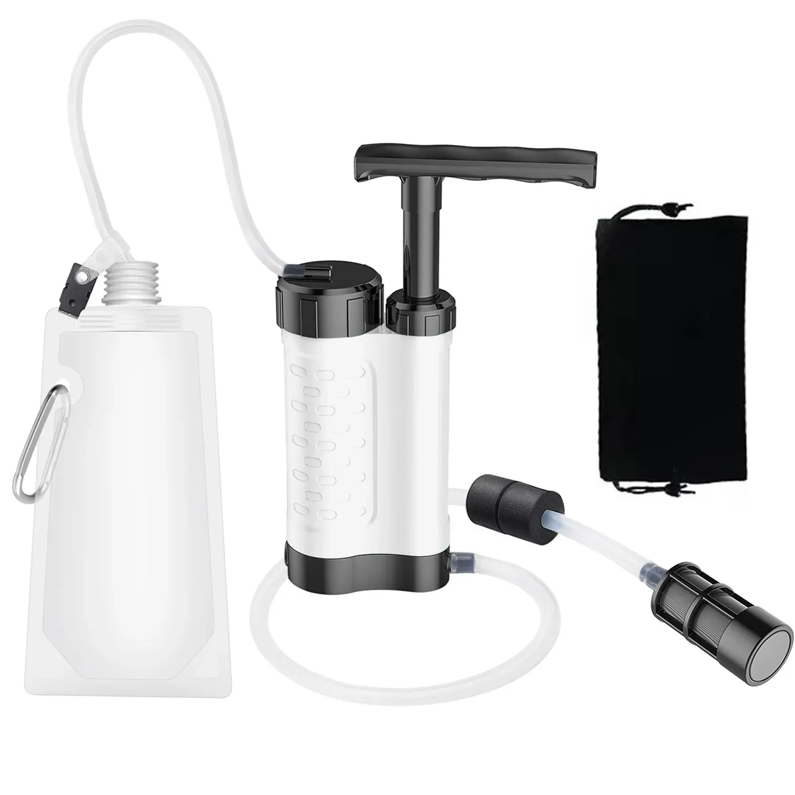 Survival Water Purifier Pump Water Filtration System with 0.01 Micron Water Filter Portable Outdoor Camping Emergency Survival Gear