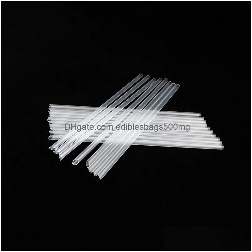 disposable plastic straw white soy milk straw pp material safety and health straight tube milk straw wholesale