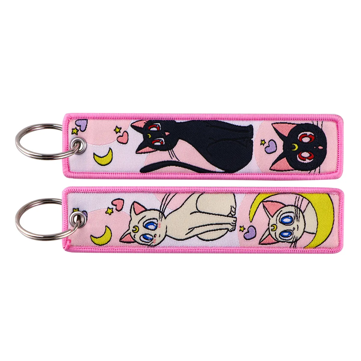 Keychains & Lanyards Various Types Of Cartoon Cool Key Tag Embroidery Fobs For Motorcycles Cars Bag Backpack Keychain Fashion Ring Gi Otc1D
