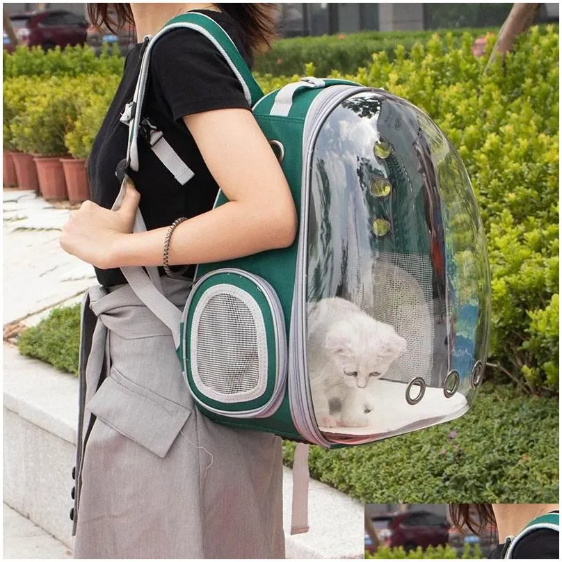 Dog Car Seat Covers Ers Top Quality Breathable Expandable Space Travel Bag Portable Transparent Cat Backpack For Drop Delivery Home Ga Dh5I4