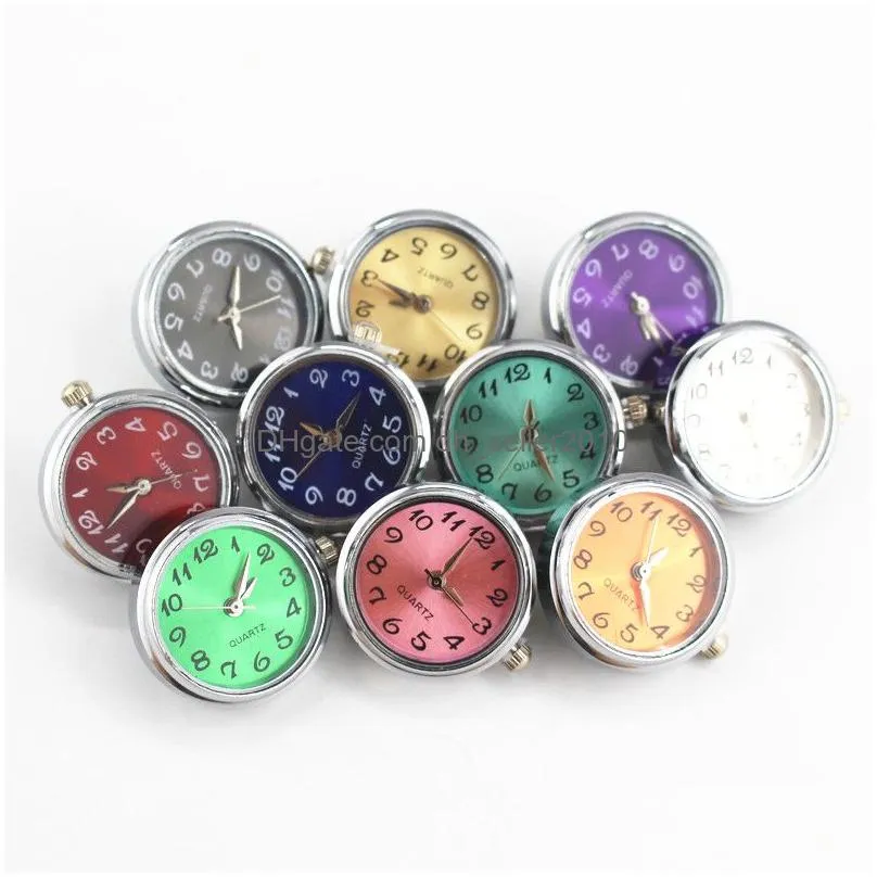 Charm Bracelets Newest Mix 10Pcs/Lot Glass Watch Snap Buttons Charms 18Mm/20Mm Jewelry For Diy Bracelet Replaceable Drop Delivery Dhv0I