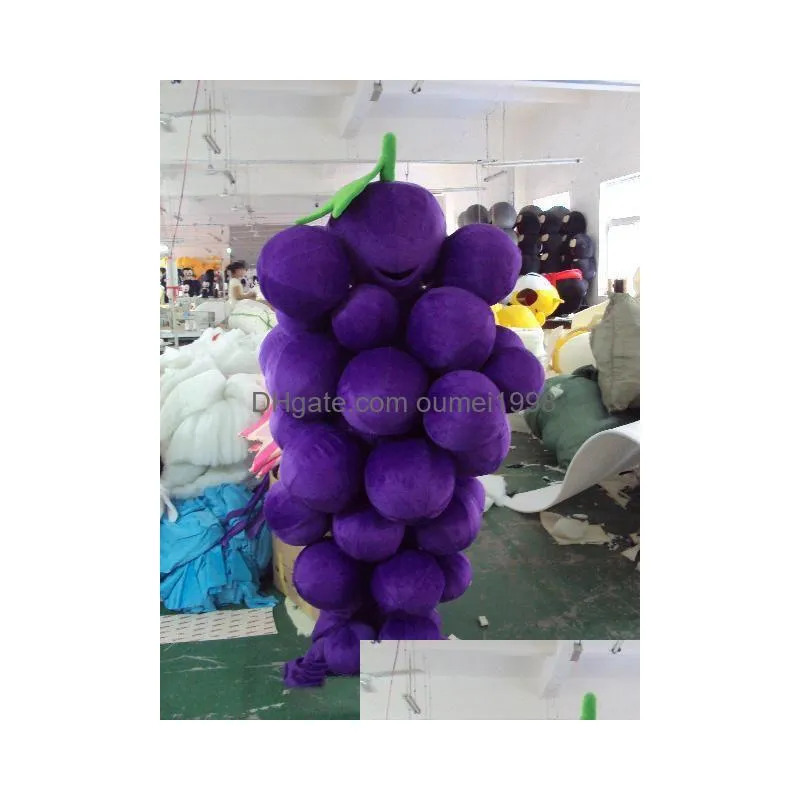 Mascot Costumes Discount Factory Vegetables Complete Outfits Christmas Grape Costume Adt Children Size5285957 Drop Delivery Apparel Dhbg9
