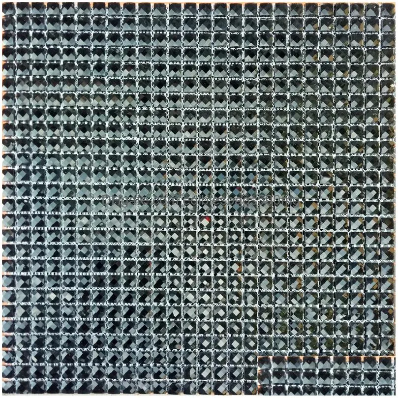 13-sided diamond black mirror glass edge mosaic tv background wall tile dtv bar tile toilet decoration